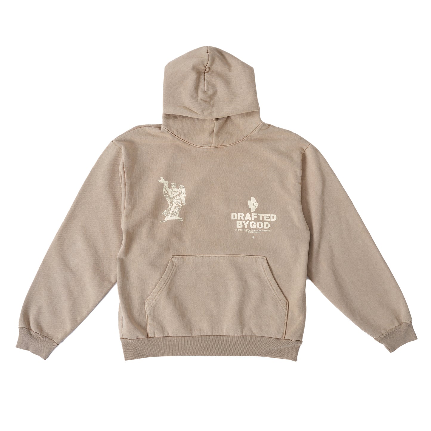 Holy Cross Hoodie - Tan