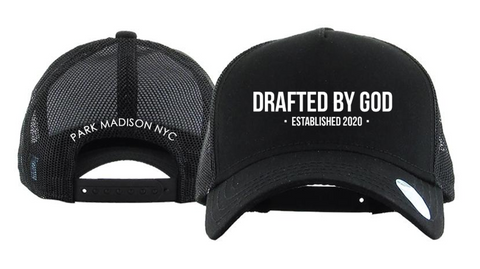 DRAFTED BY GOD Trucker Hat