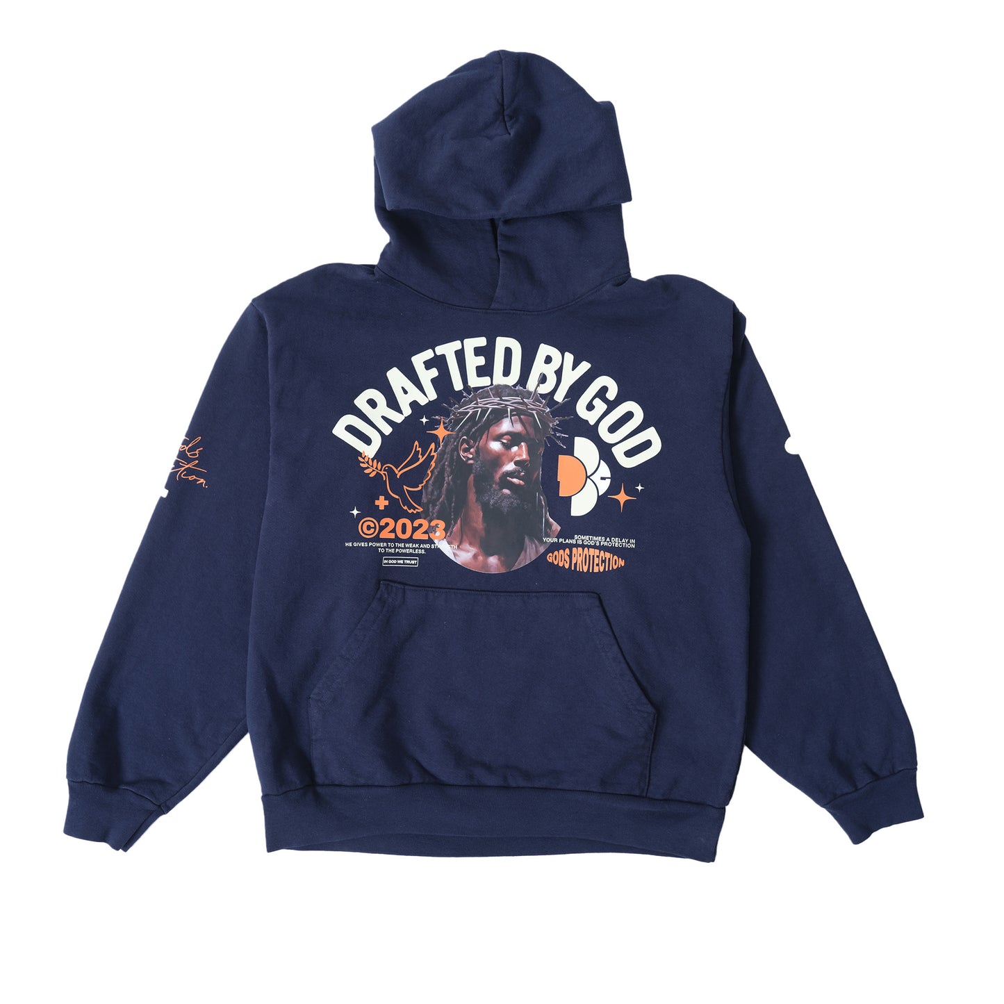Black Jesus Hoody - Navy Blue